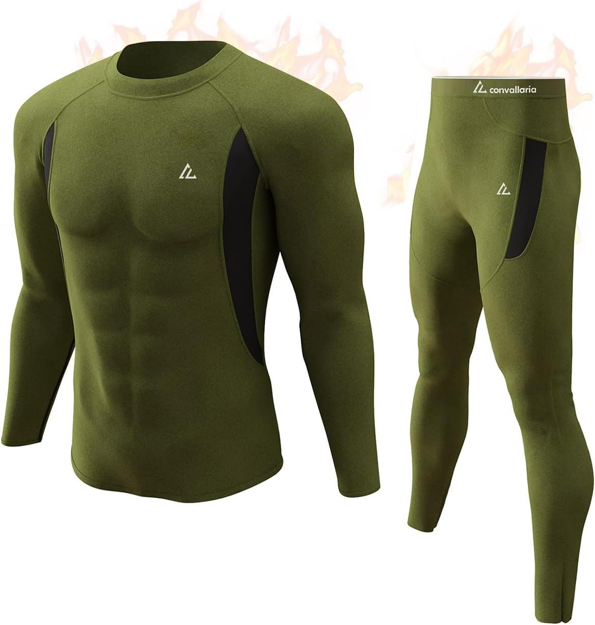 Stay Warm and Comfortable This Winter with Our Men's Thermal Underwear Long Johns Set - Perfect for Hunting, Sports, and Outdoor Activities!