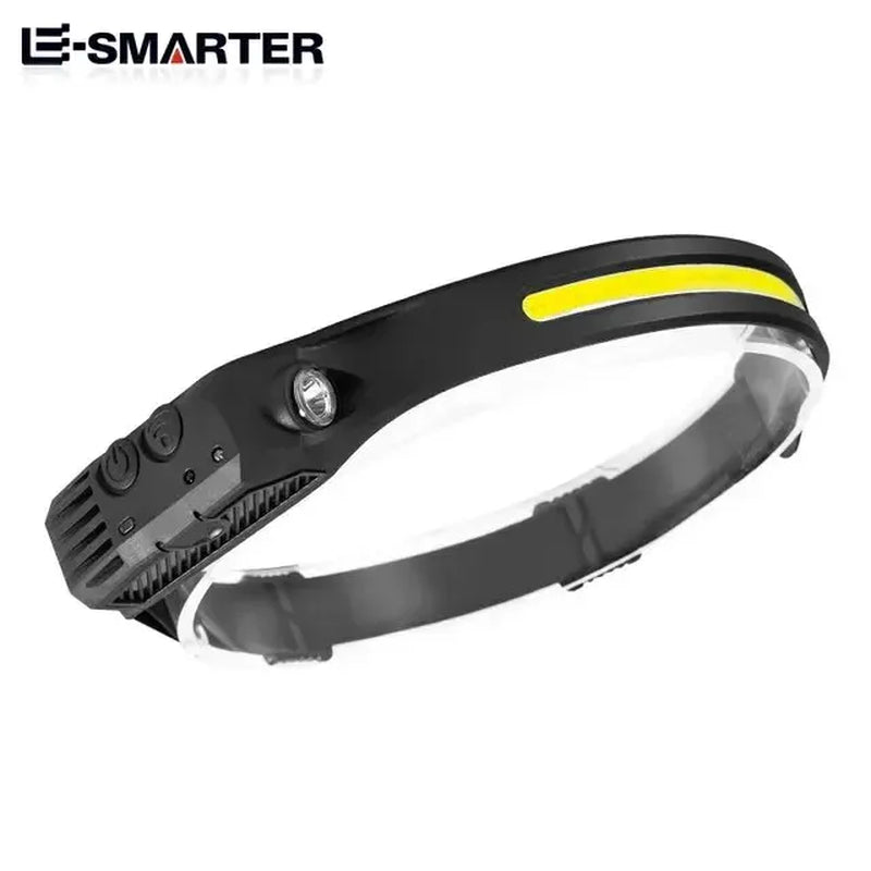 LED Headlamp Sensor Headlight with Built-In Battery Head Flashlight USB Rechargeable Work Light Head Lamp Super Bright Torch