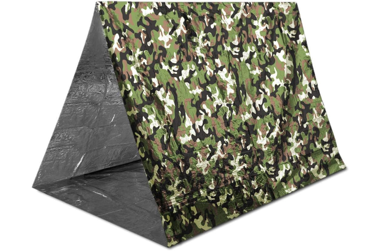 4 Pack Mylar Emergency Blankets for Survival - Compact & Insulated for Cold Weather - Designed for NASA, Outdoor, Running, Camping, Survival, First Aid Car Kit - Woodland Camo, 4 Pack
