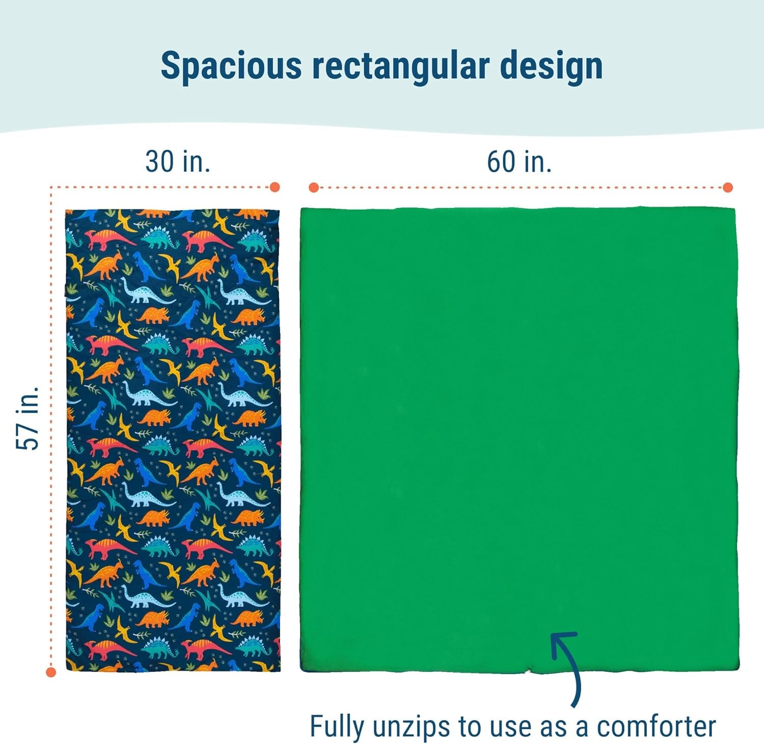 Cozy Jurassic Dinosaurs Kids Sleeping Bag – Perfect for School, Travel & Camping Adventures!