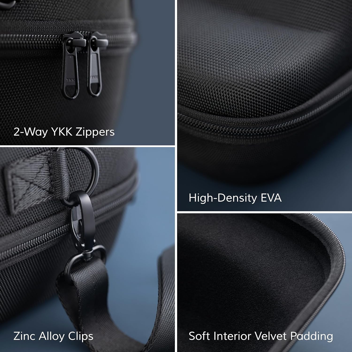 Hard Hat Travel Case – Storage for Baseball Caps with Carrying Handle and Adjustable Shoulder Strap, Hat Organizer Protects up to 6 Hats, for Travel and Home Storage (Black)