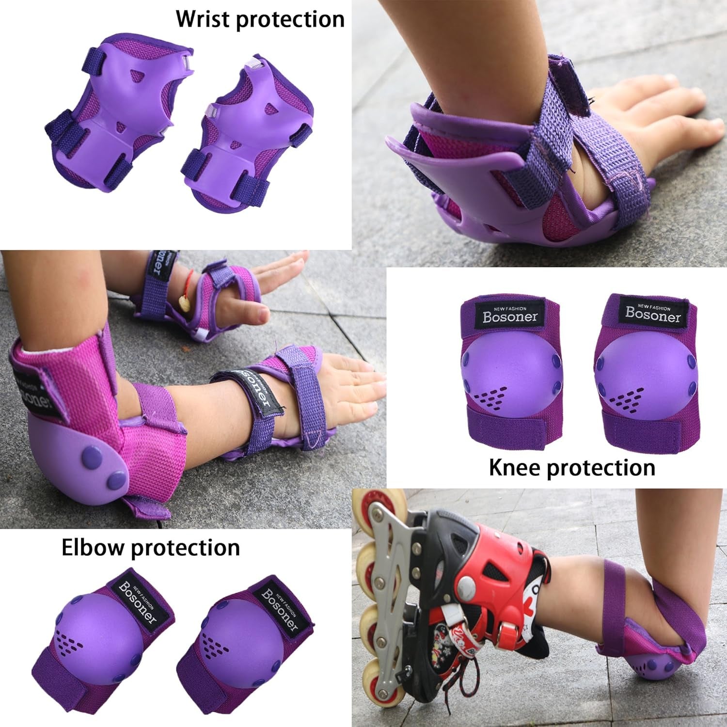 Ultimate Kids Protective Gear Set: Knee Pads, Elbow Pads, and Wrist Guards for Ages 3-15 - Perfect for Roller Skating, Cycling, BMX, Skateboarding, and Scooter Riding!