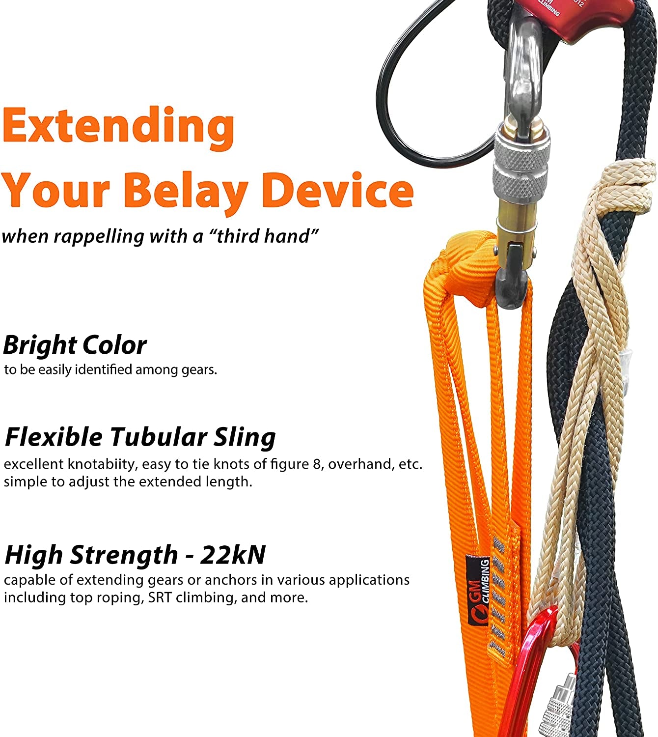 High-Strength 16mm Nylon Sling Runner - 22kN Certified for Ultimate Durability and Versatility