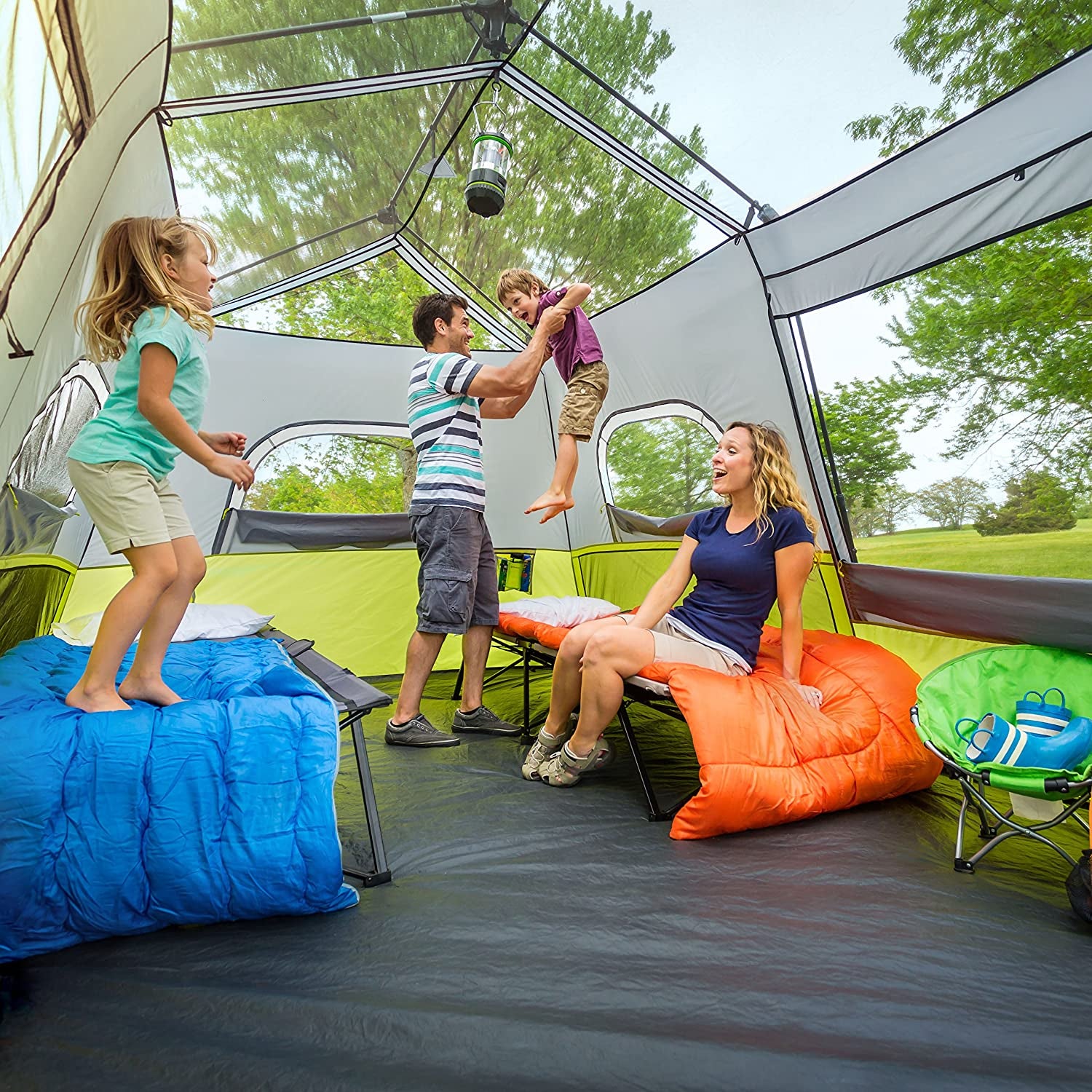 Spacious 9-Person Instant Cabin Tent - Quick Setup, Weather-Resistant, Perfect for Camping Adventures!