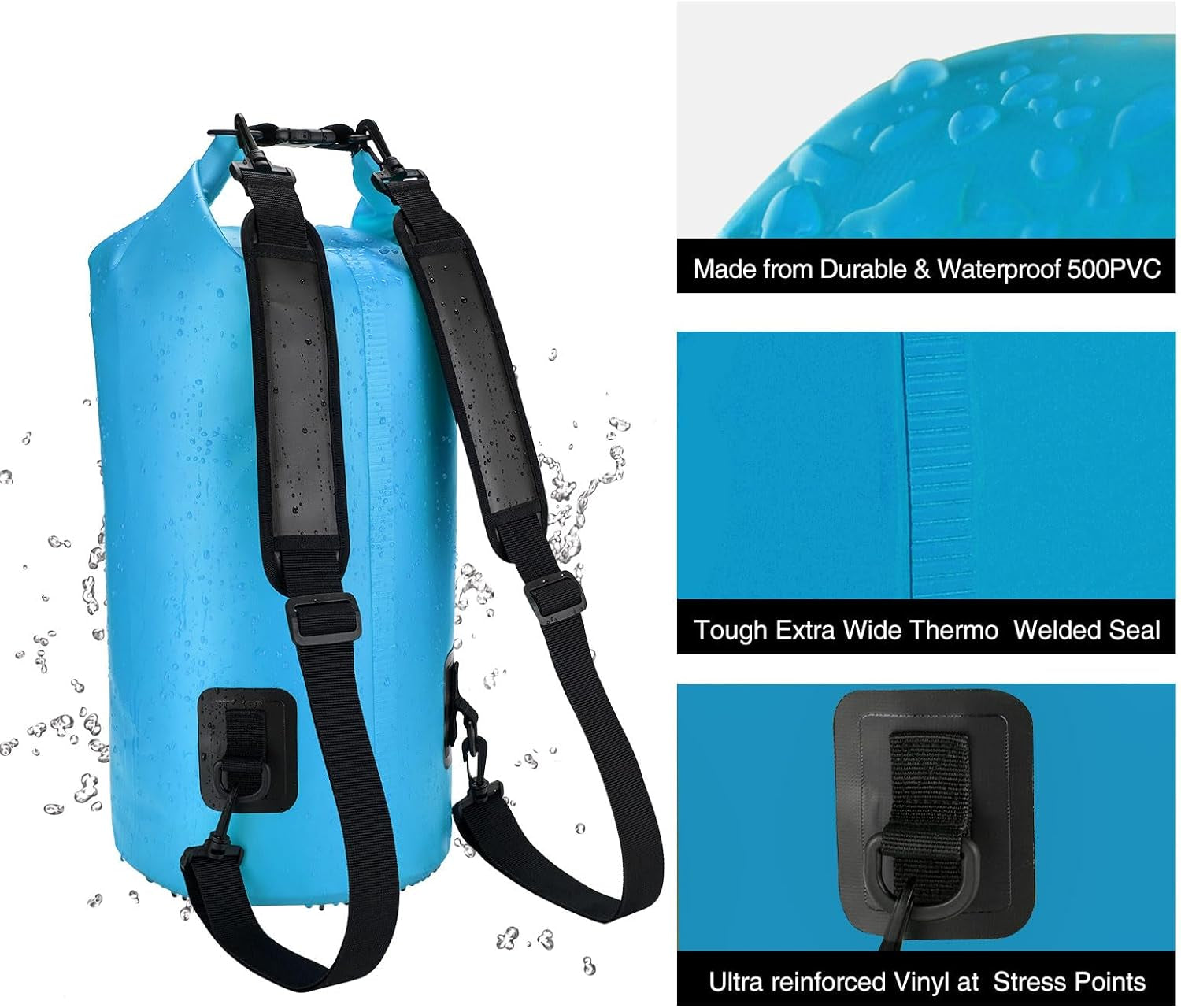Ultimate Waterproof Dry Bag Backpack with Phone Case - Perfect for Boating, Kayaking, Fishing and More!