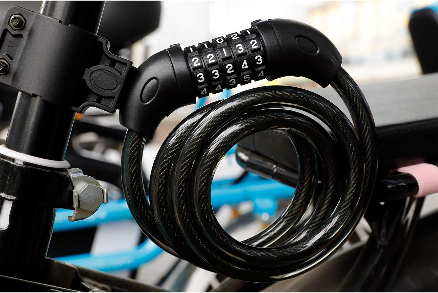 Secure Your Ride with the XZSUN 5-Digit Combination Bike Lock - Portable Steel Cable Lock for Ultimate Protection