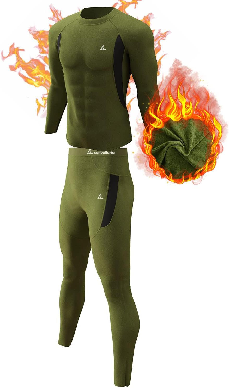 Stay Warm and Comfortable This Winter with Our Men's Thermal Underwear Long Johns Set - Perfect for Hunting, Sports, and Outdoor Activities!
