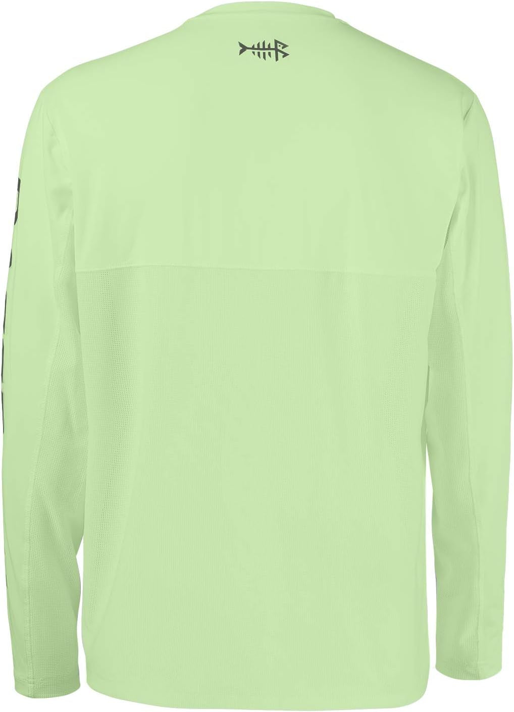 Ultimate UV Protection Fishing T-Shirt for Men - Long Sleeve UPF 50+ Tee in Apple Green with Dark Grey Logo
