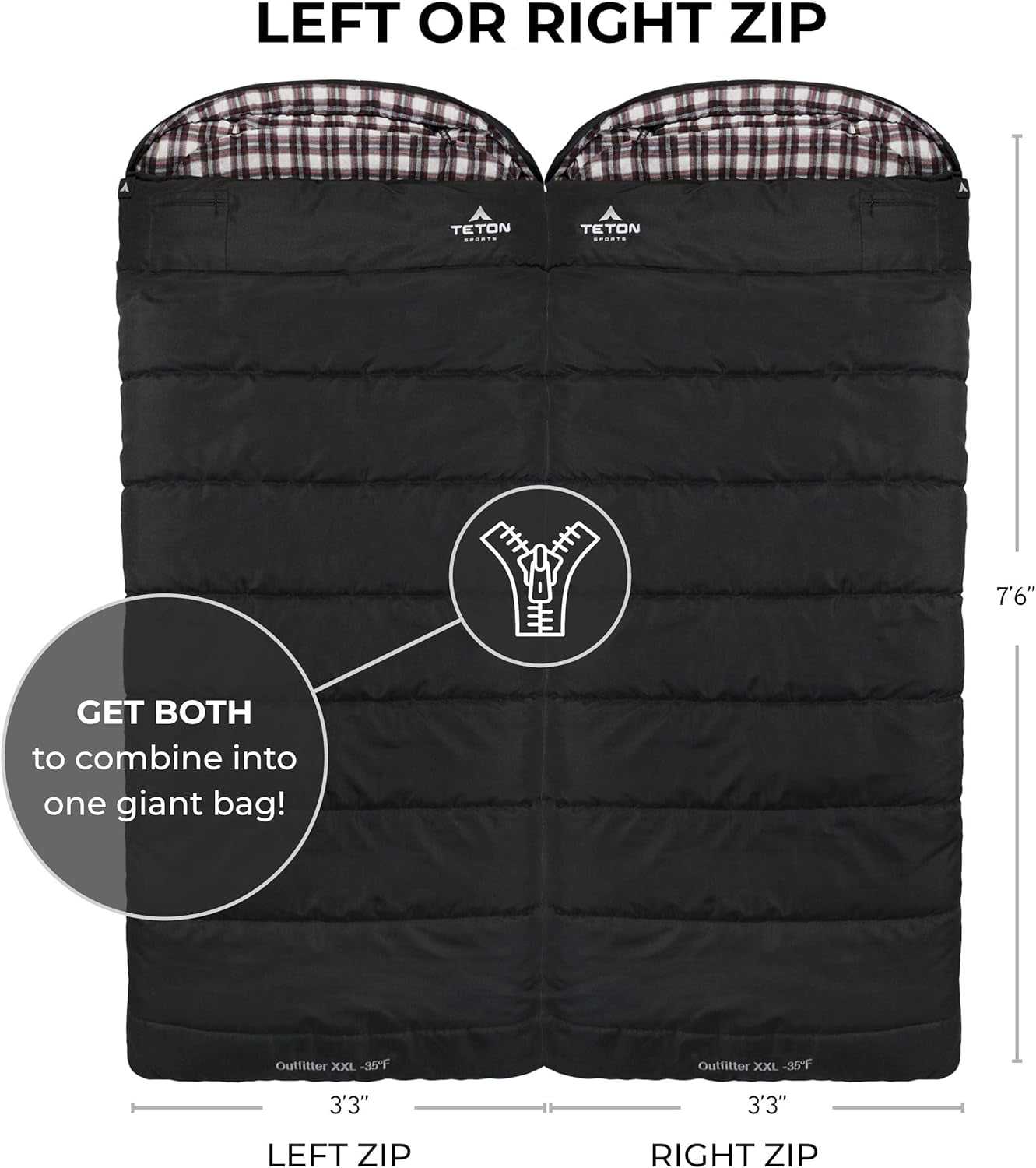 Experience Ultimate Comfort with the Teton Celsius XXL Sleeping Bag - Perfect for Cold Weather Adventures, Includes Compression Sack for Easy Packing