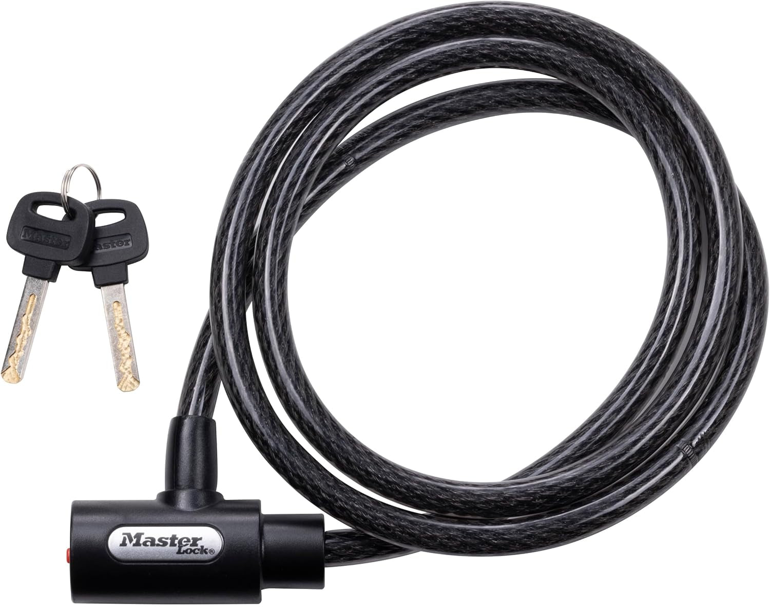 Ultimate Security with the Master Lock 8364DCC 5 Ft. Cable Bike Lock - Durable, Self-Coiling, and Keyed for Maximum Protection