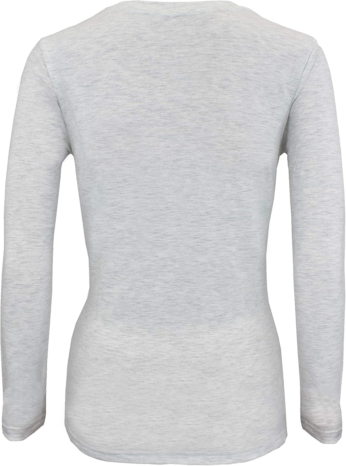 Comfort Meets Style: Women's Long Sleeve Under Scrub Tee - Pack of 3 in Heather Grey