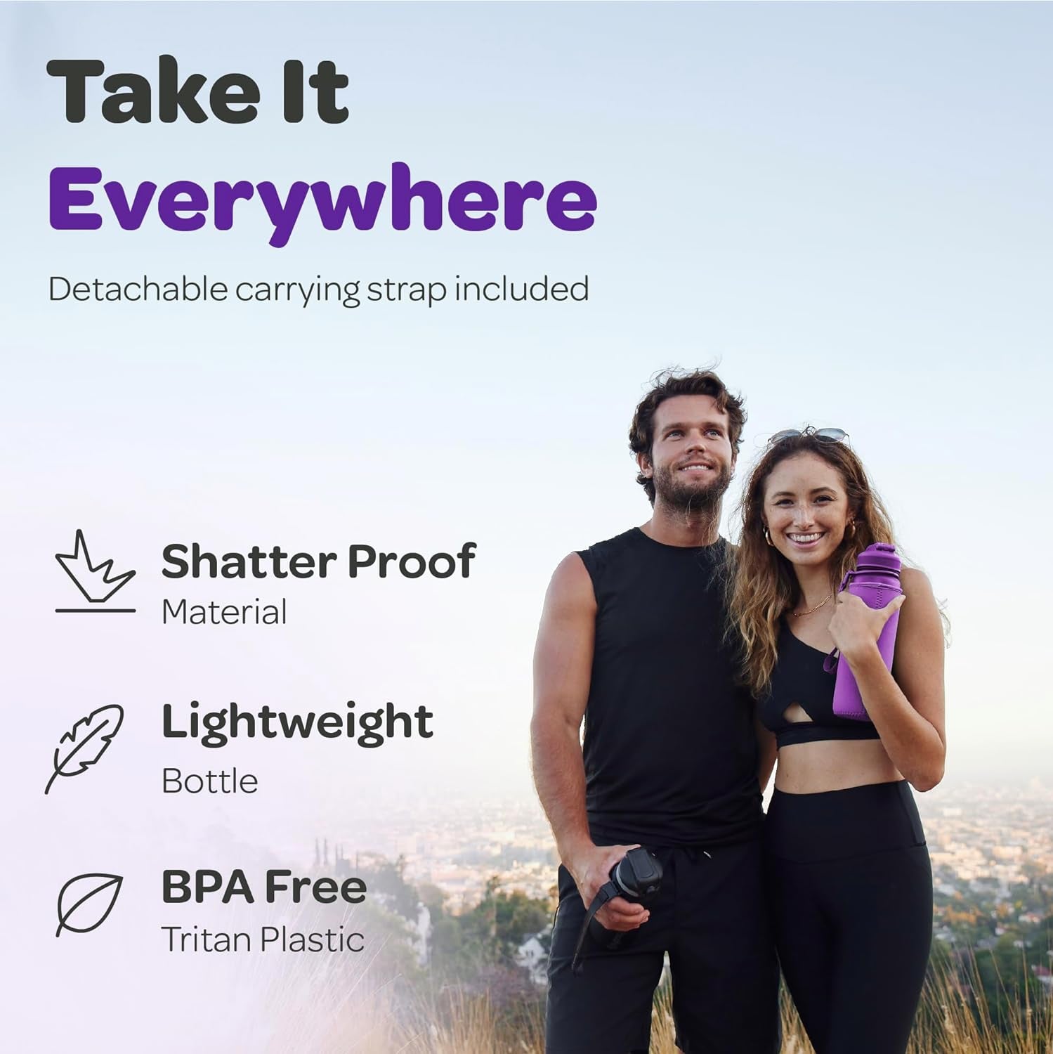 Stay Hydrated in Style: 32 oz BPA-Free Water Bottle with Time Marker, Fruit Infuser, and No Sweat Sleeve - Perfect for Fitness and Outdoor Adventures