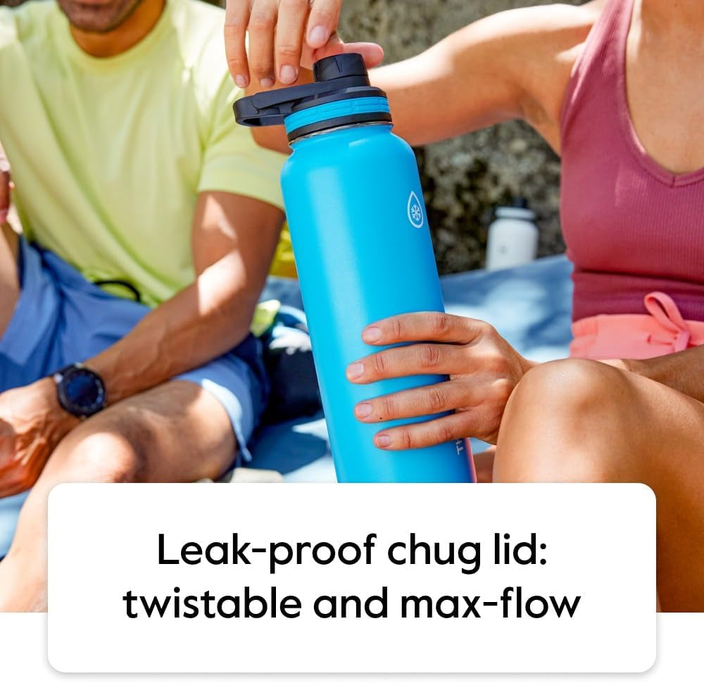 Stay Hydrated in Style: 18 Oz Insulated Stainless Steel Water Bottle with Versatile Spout and Straw Lids - Perfect for Every Adventure!