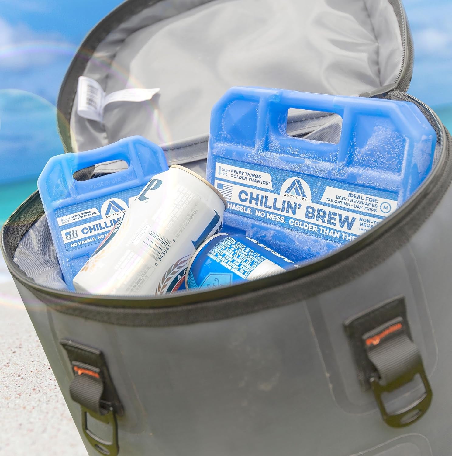 Chillin' Brew Series Long Lasting Reusable Ice Pack - Keep Your Beverages Ice Cold at 28°F for Ultimate Refreshment