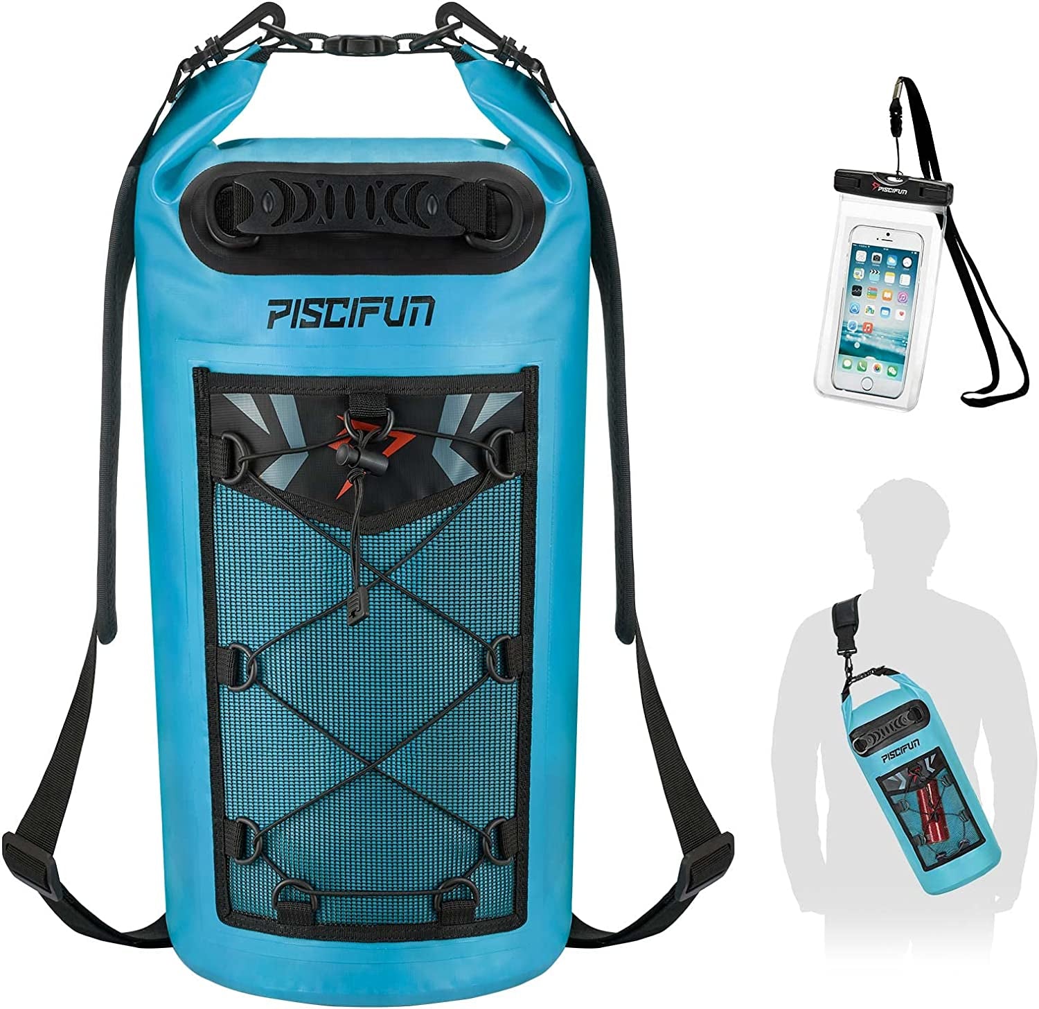 Ultimate Waterproof Dry Bag Backpack with Phone Case - Perfect for Boating, Kayaking, Fishing and More!