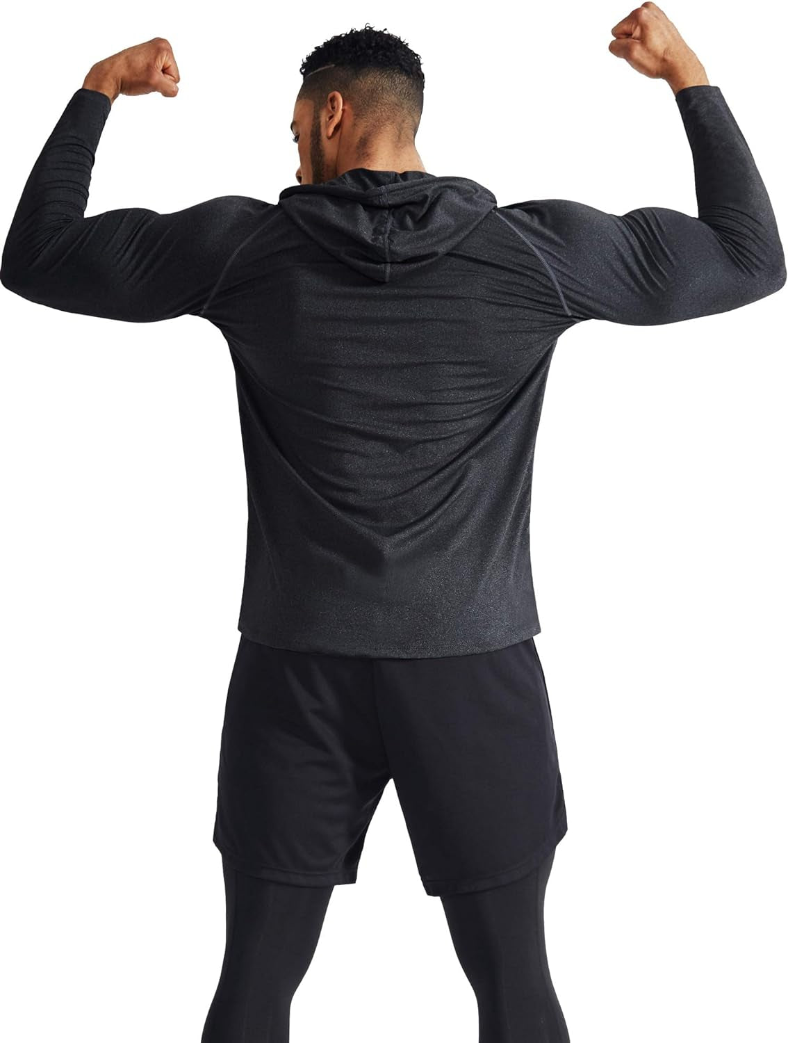 Elevate Your Workout with Neleus Men's Dry Fit Long Sleeve Athletic Shirt - 2 Pack in Dark Grey/Light Grey