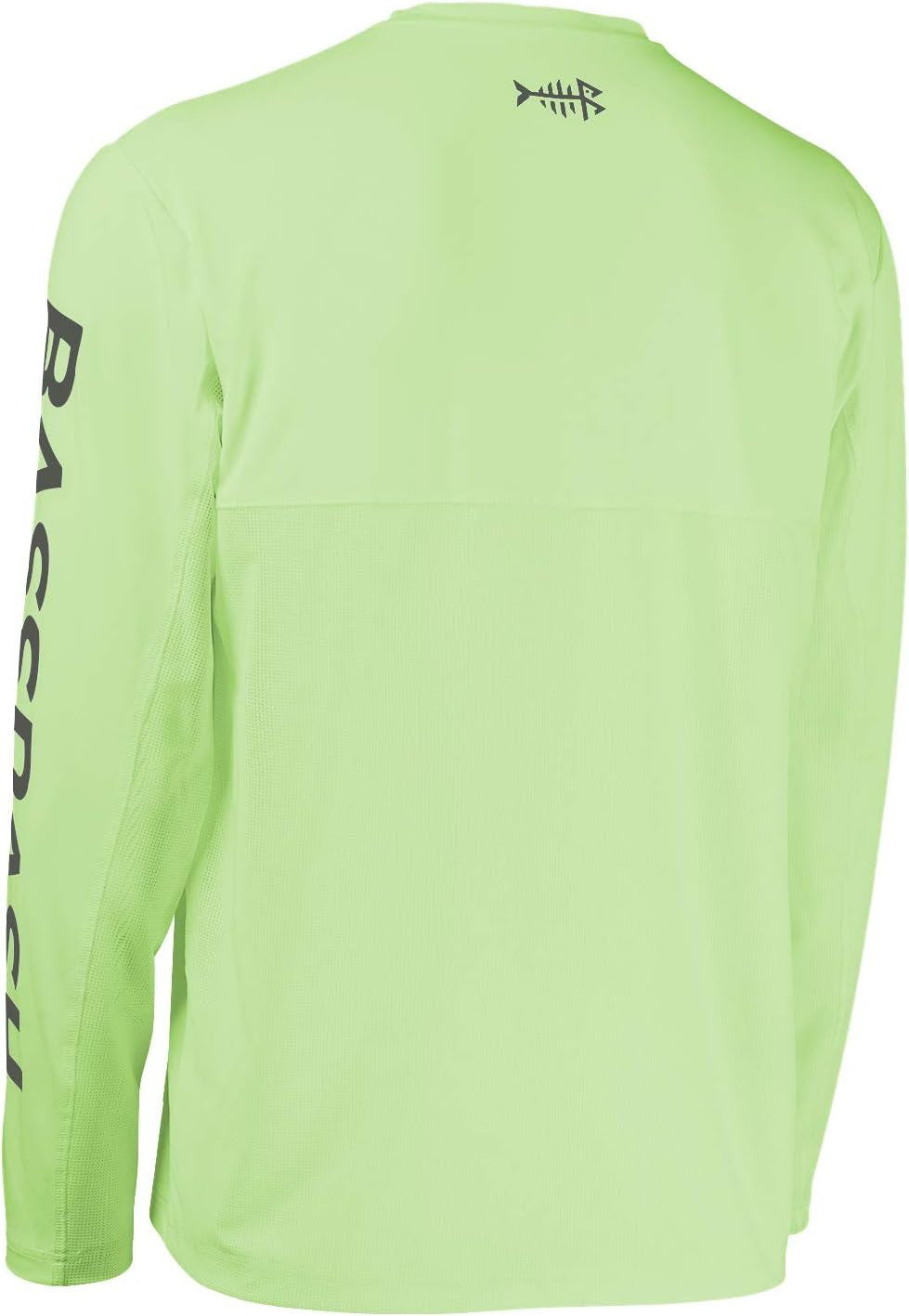 Ultimate UV Protection Fishing T-Shirt for Men - Long Sleeve UPF 50+ Tee in Apple Green with Dark Grey Logo