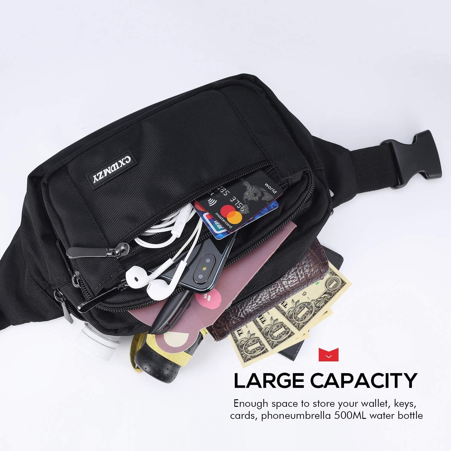 Versatile Waterproof Fanny Pack for Men and Women - Multi-Pocket Hip Bum Bag for Travel, Hiking, and Outdoor Adventures