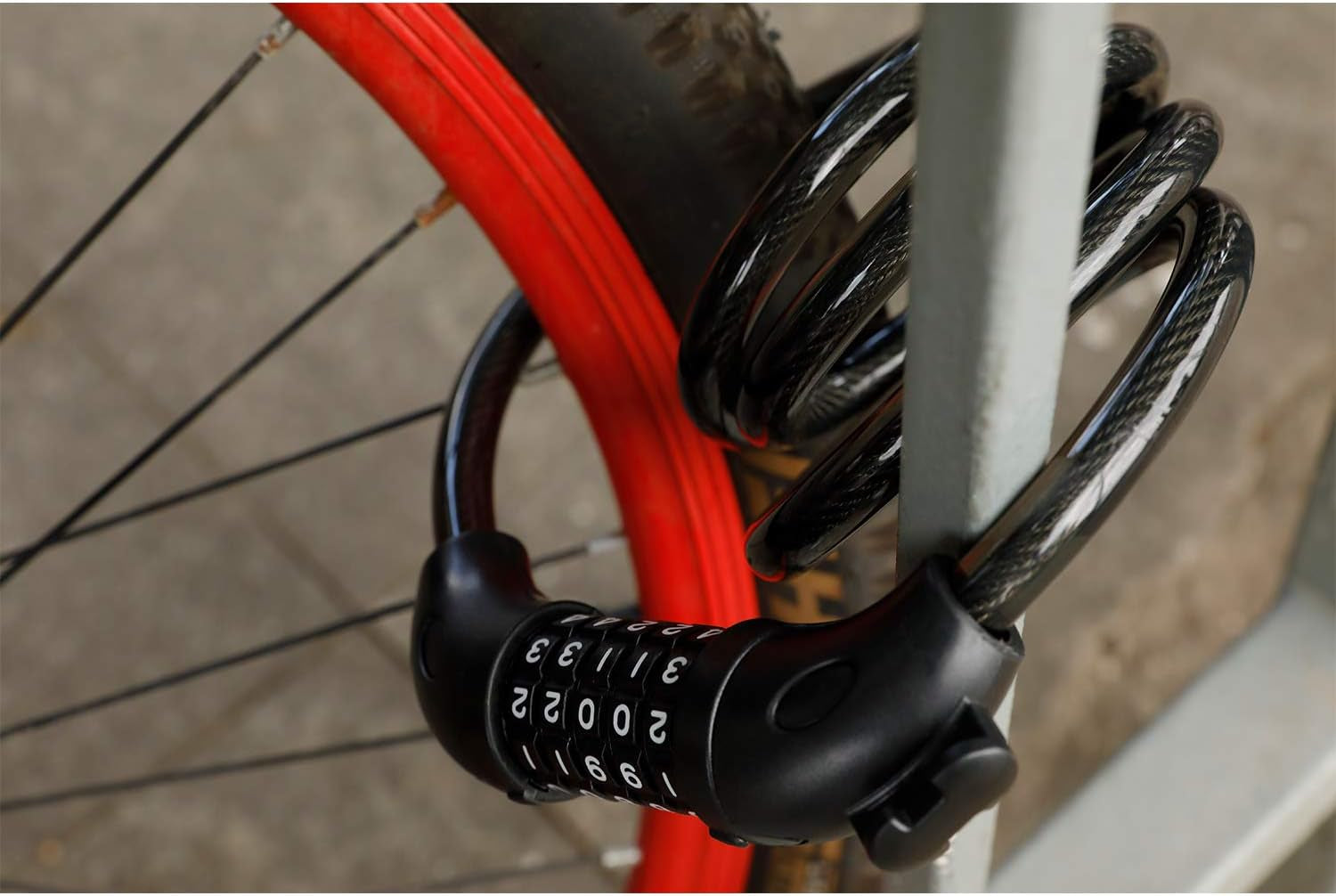 Secure Your Ride with the XZSUN 5-Digit Combination Bike Lock - Portable Steel Cable Lock for Ultimate Protection