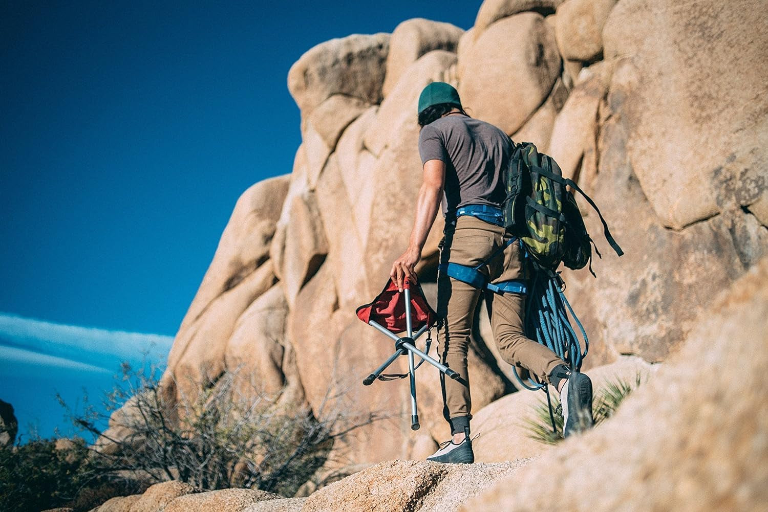 Ultimate Slacker Tripod Chair - Lightweight, Portable, and Stable for Your Outdoor Adventures in Vibrant Green