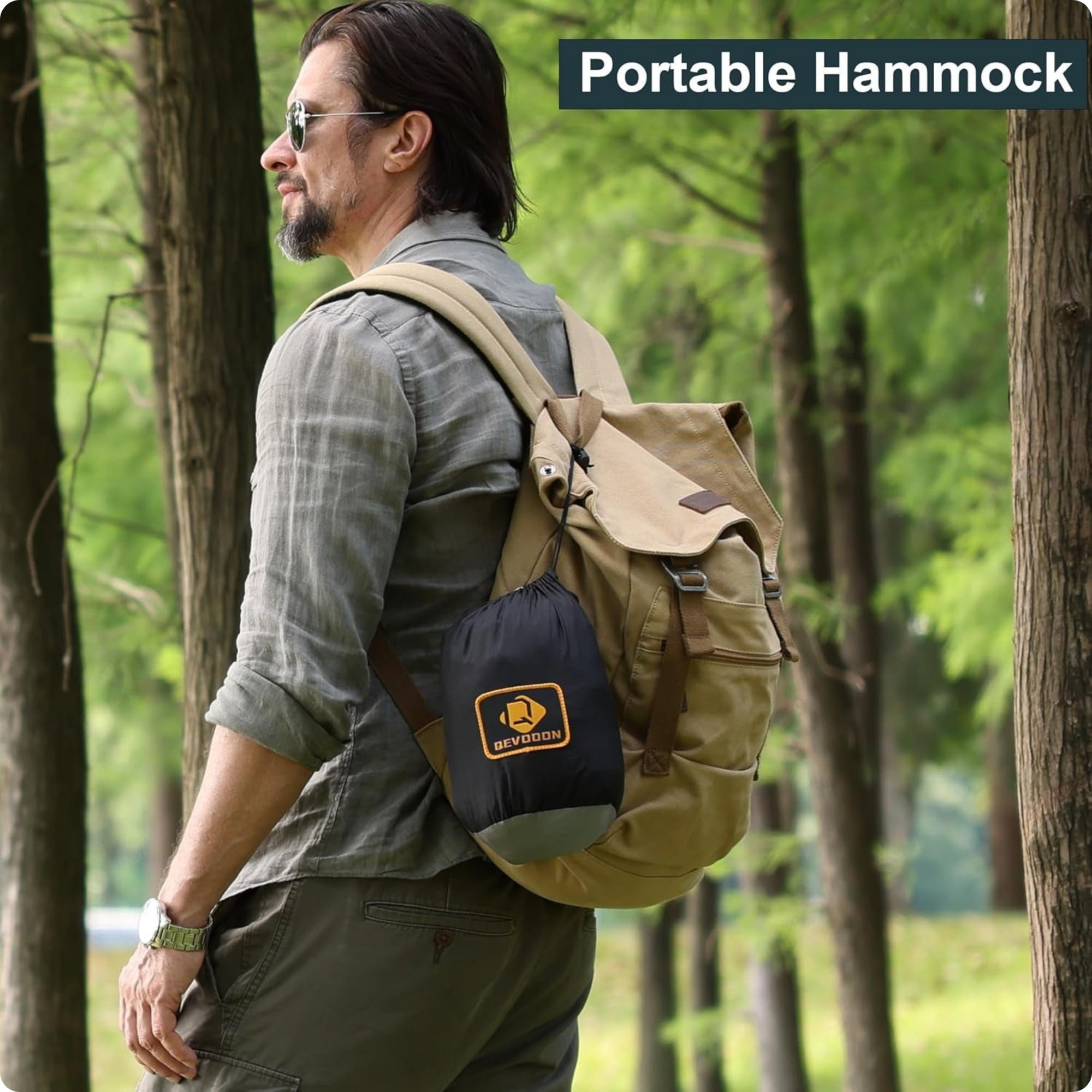 Camping Hammock with Mosquito Net - Lightweight Parachute Nylon Design - Grit and Gear