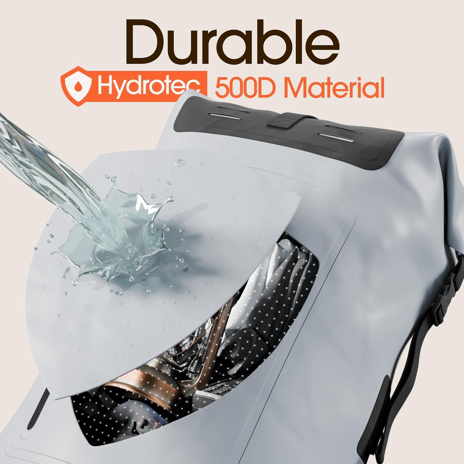 Ultimate Waterproof Backpack for Adventurers - Heavy Duty Roll-Top Closure Dry Bag with Cushioned Phone Case