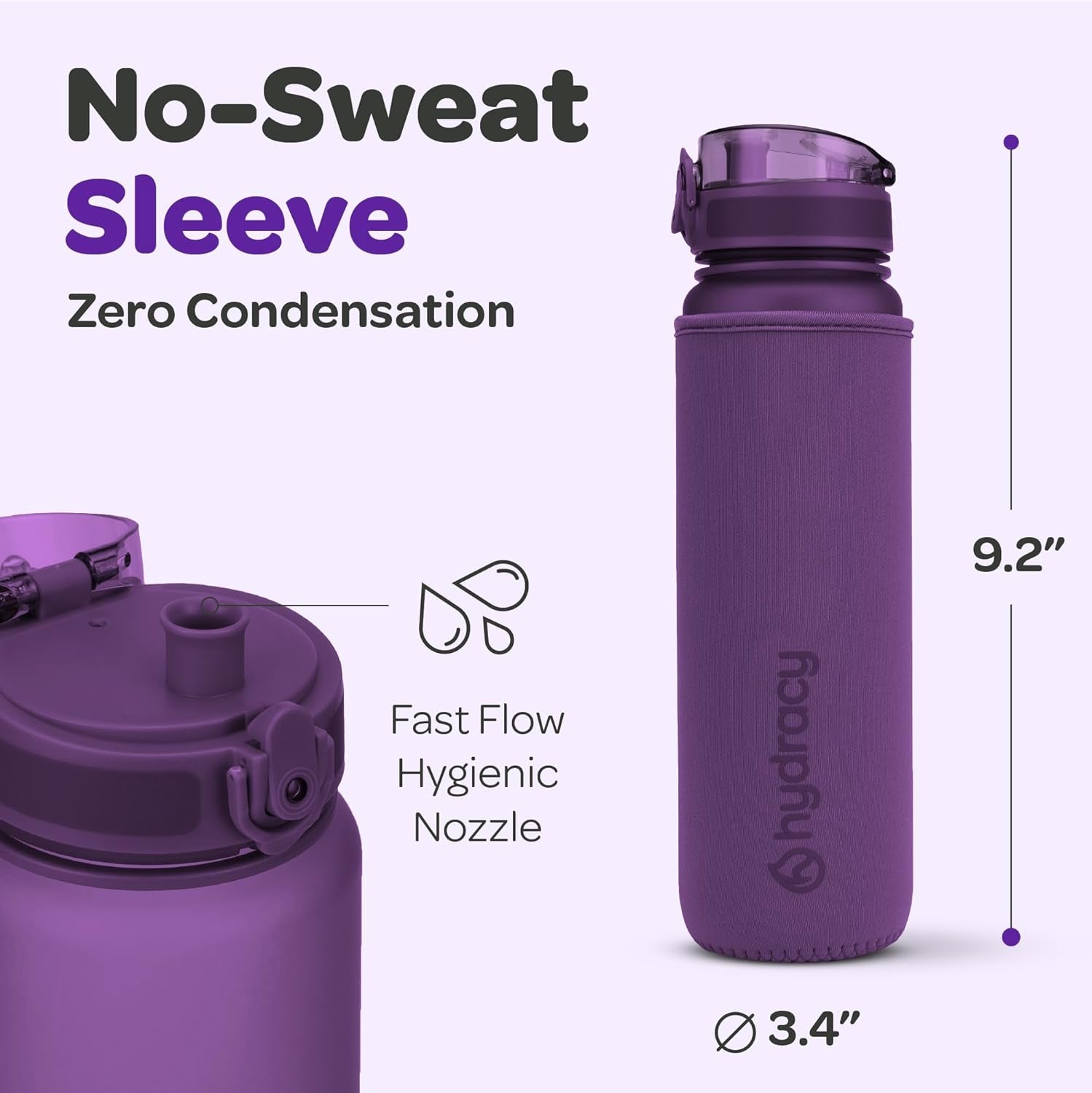 Stay Hydrated in Style: 32 oz BPA-Free Water Bottle with Time Marker, Fruit Infuser, and No Sweat Sleeve - Perfect for Fitness and Outdoor Adventures