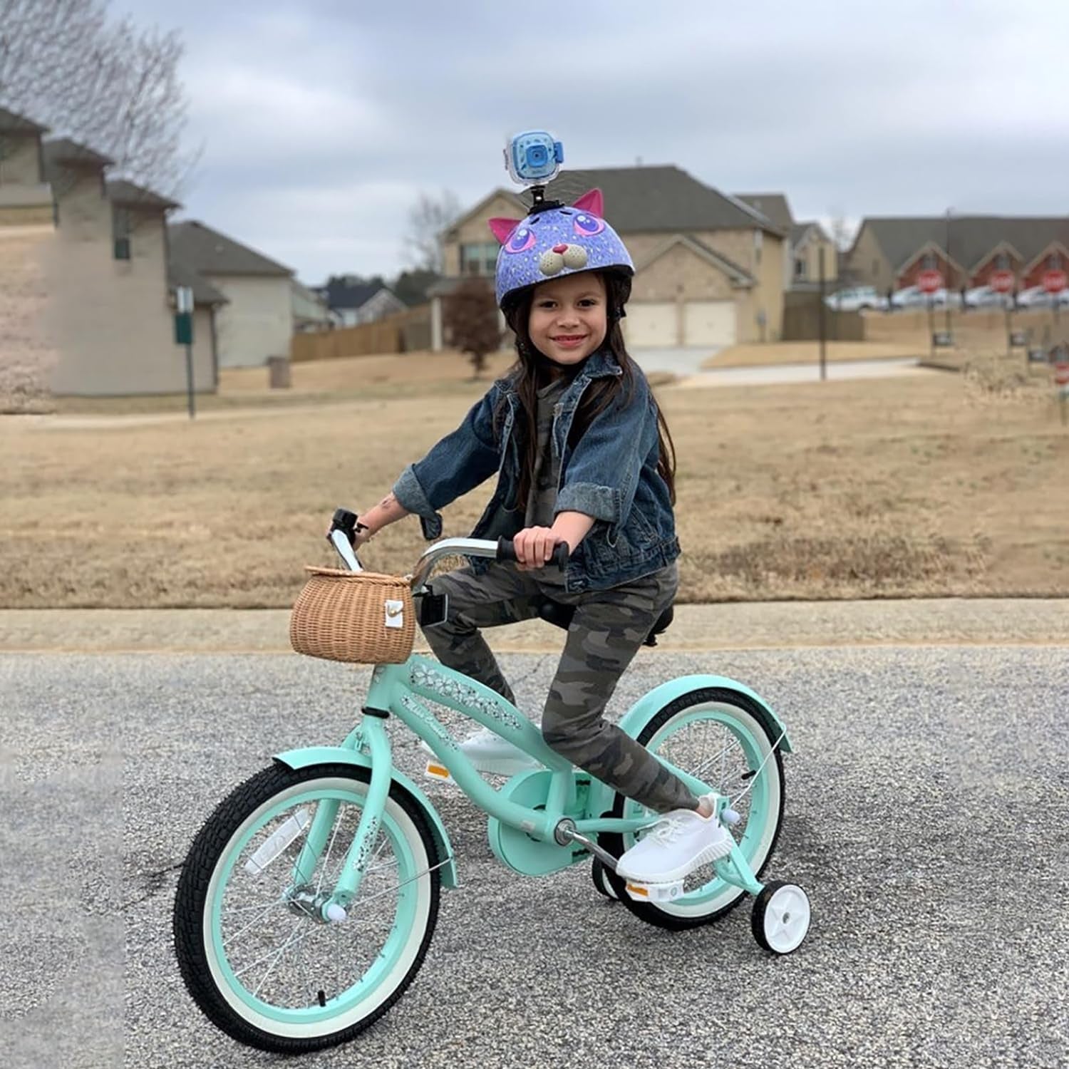 Stylish 14-Inch Kids Cruiser Bike with Training Wheels for Ages 2-7 - Perfect for Boys and Girls!