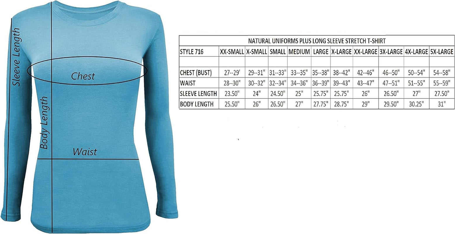 Comfort Meets Style: Women's Long Sleeve Under Scrub Tee - Pack of 3 in Heather Grey