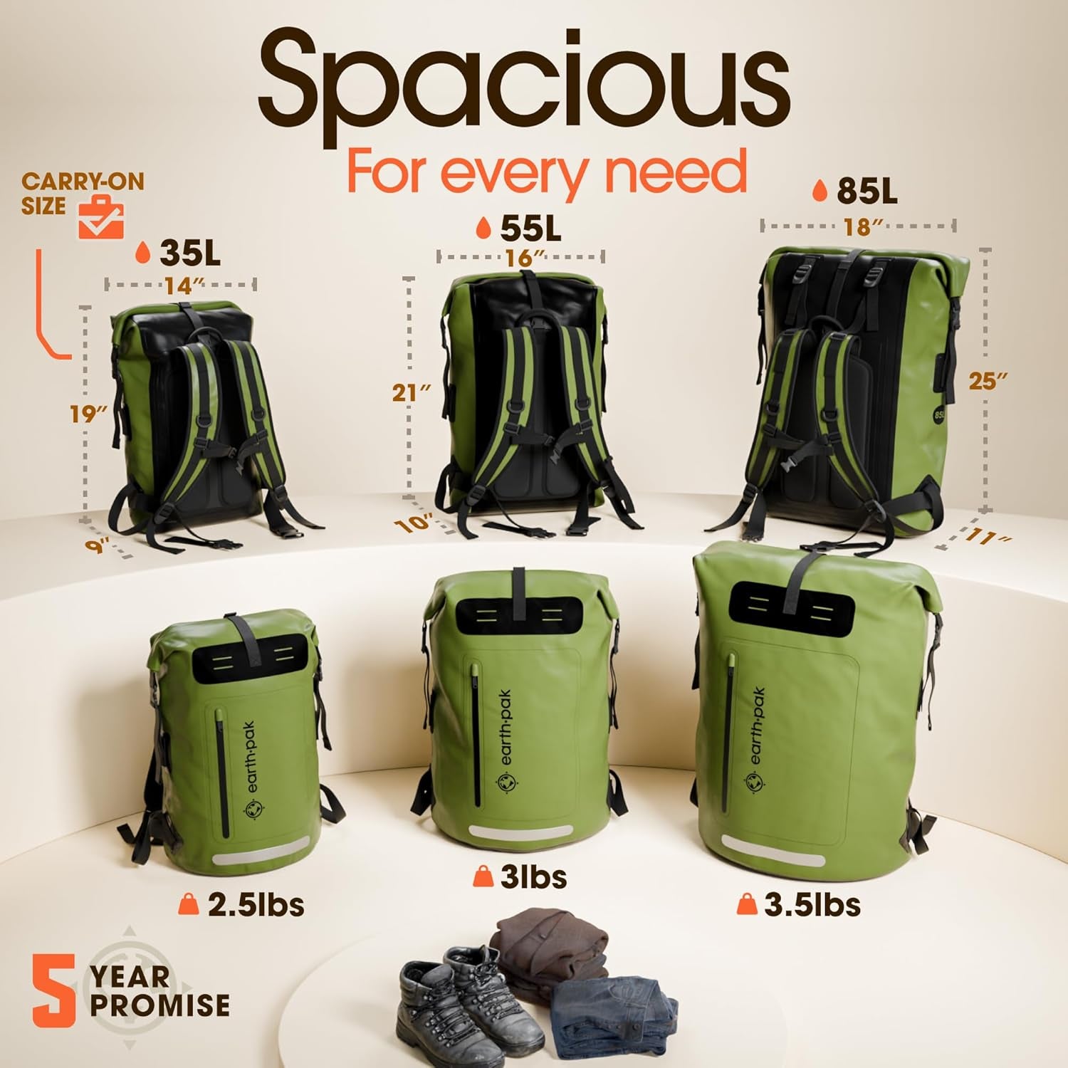 Ultimate Waterproof Backpack for Adventurers - Heavy Duty Roll-Top Closure Dry Bag with Cushioned Phone Case
