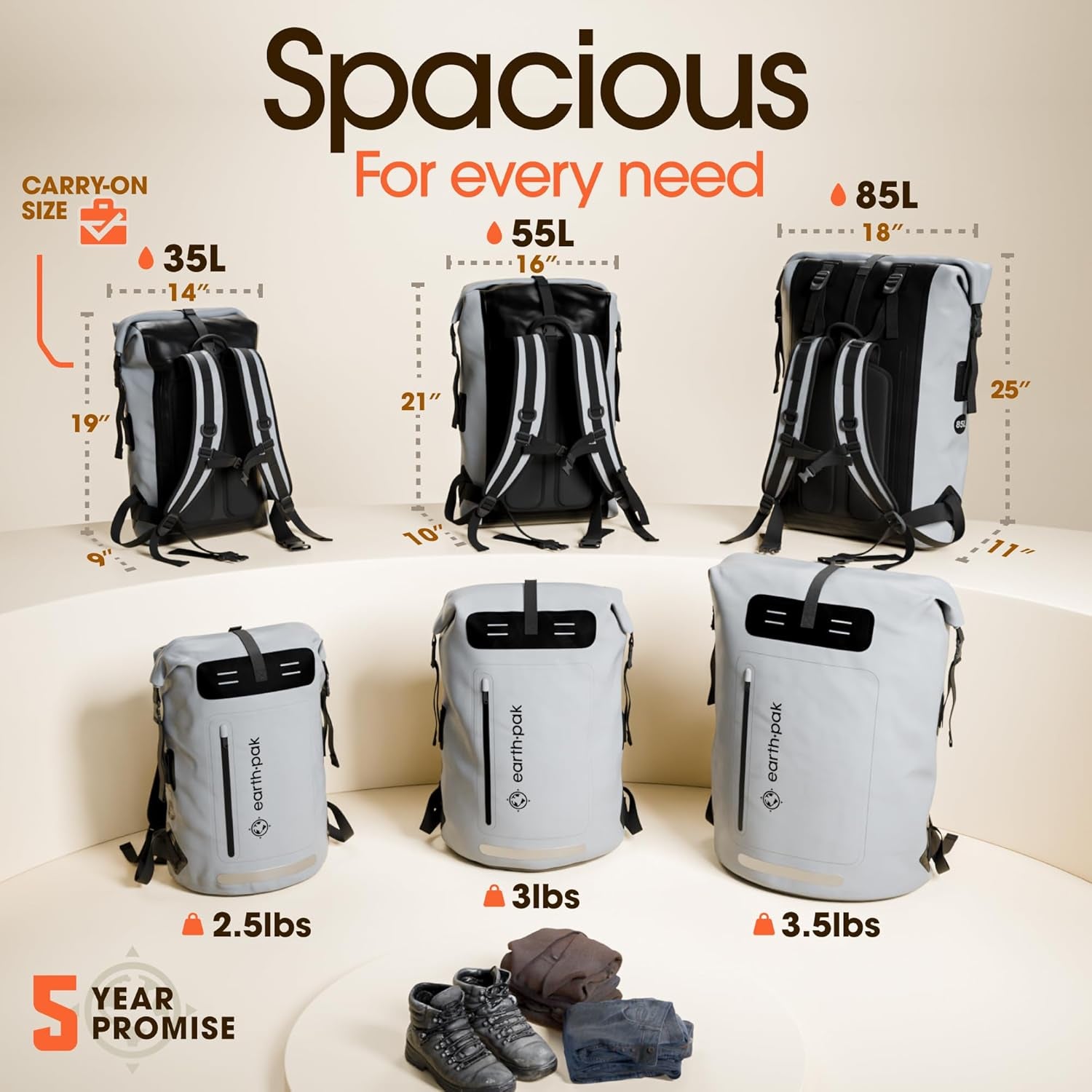 Ultimate Waterproof Backpack for Adventurers - Heavy Duty Roll-Top Closure Dry Bag with Cushioned Phone Case
