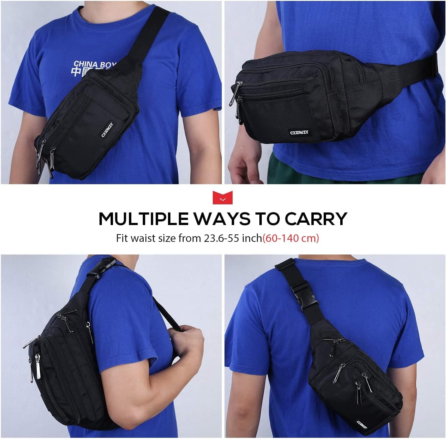 Versatile Waterproof Fanny Pack for Men and Women - Multi-Pocket Hip Bum Bag for Travel, Hiking, and Outdoor Adventures