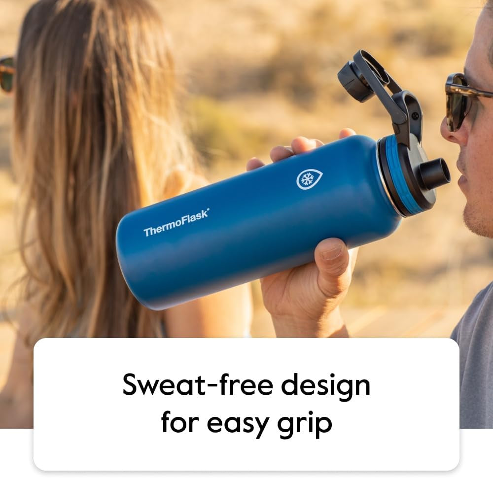 Stay Hydrated in Style: 18 Oz Insulated Stainless Steel Water Bottle with Versatile Spout and Straw Lids - Perfect for Every Adventure!