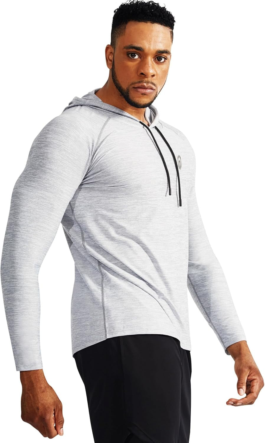 Elevate Your Workout with Neleus Men's Dry Fit Long Sleeve Athletic Shirt - 2 Pack in Dark Grey/Light Grey