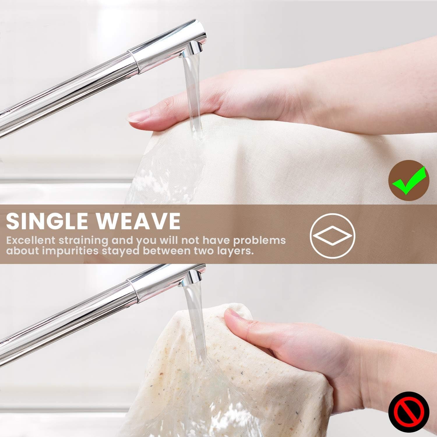 Premium Grade 100 Cheese Cloths for Straining - 20x20 Inch, 10 Pack of Hemmed Unbleached Cotton for Perfect Cheese and Yogurt Making