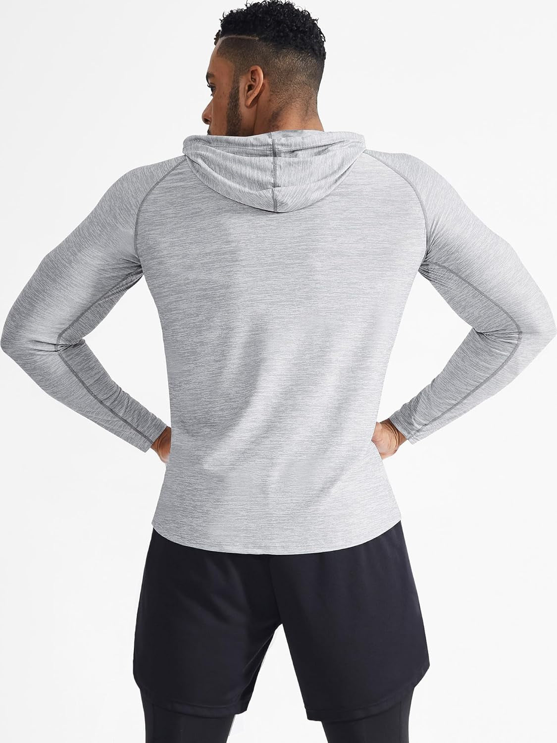 Elevate Your Workout with Neleus Men's Dry Fit Long Sleeve Athletic Shirt - 2 Pack in Dark Grey/Light Grey