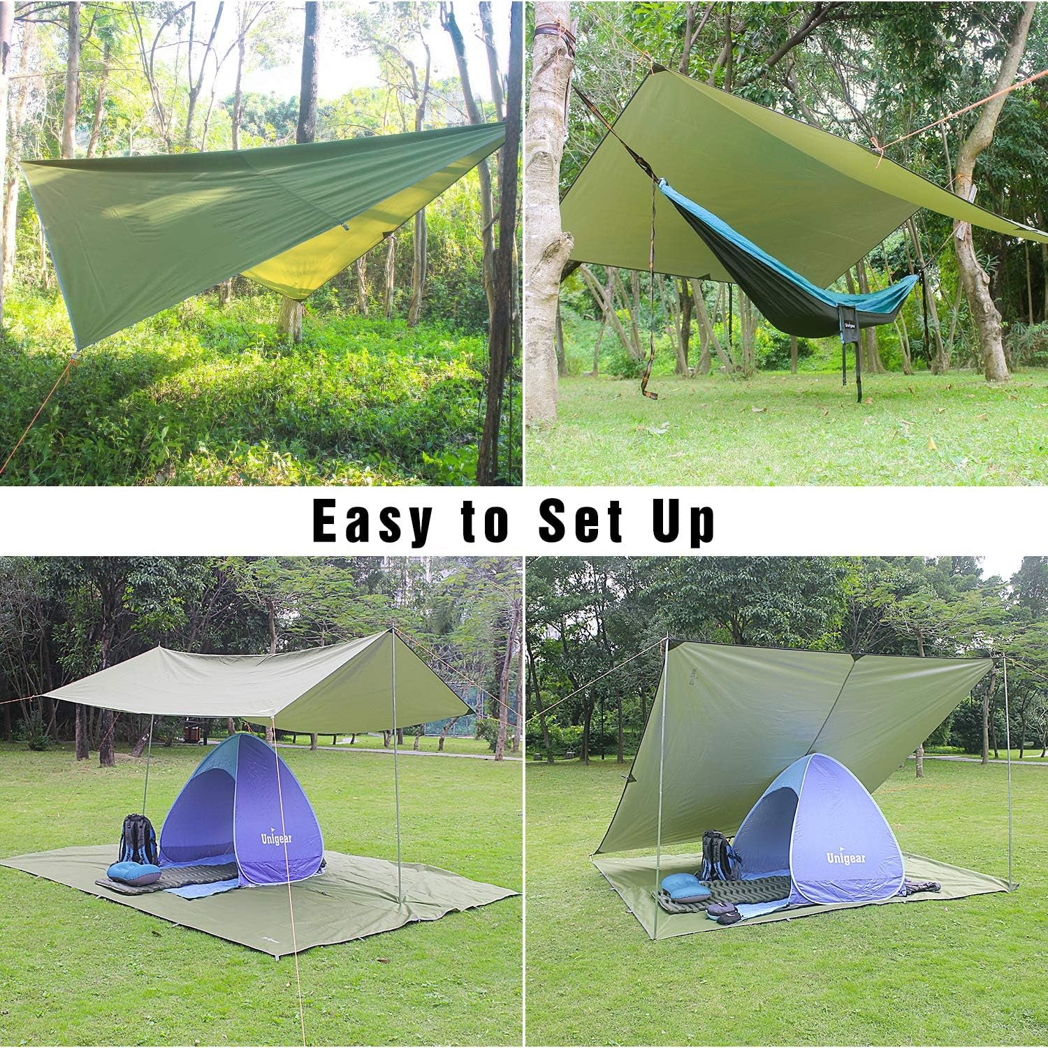 Ultimate Waterproof Hammock Rain Fly Tarp - Lightweight, UV-Protected Shelter for All Your Outdoor Adventures