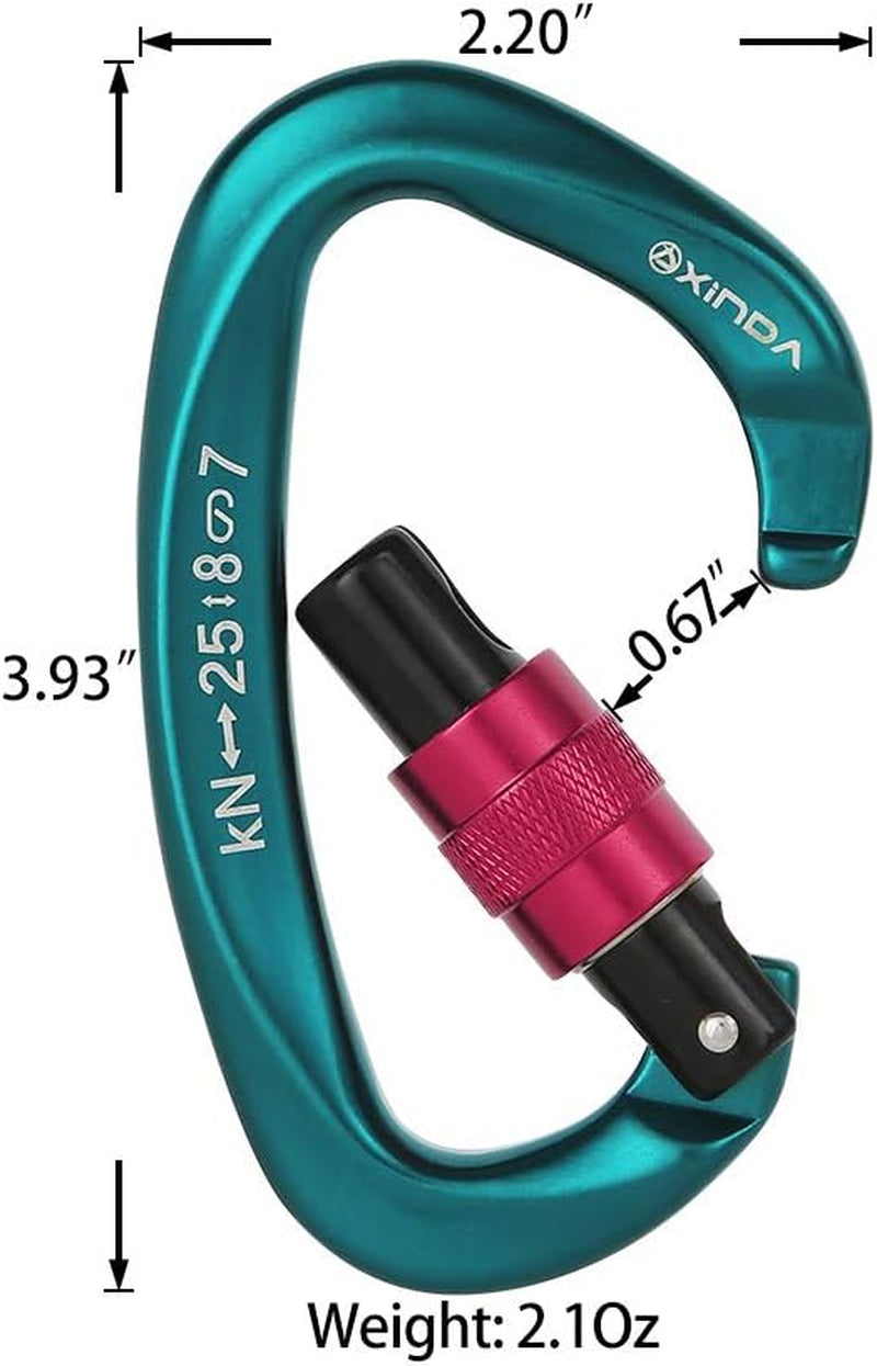 Ultimate Heavy-Duty Screwgate Locking Carabiner Clip - Unmatched Safety for Rock Climbing, Mountaineering, Camping, and Outdoor Adventures