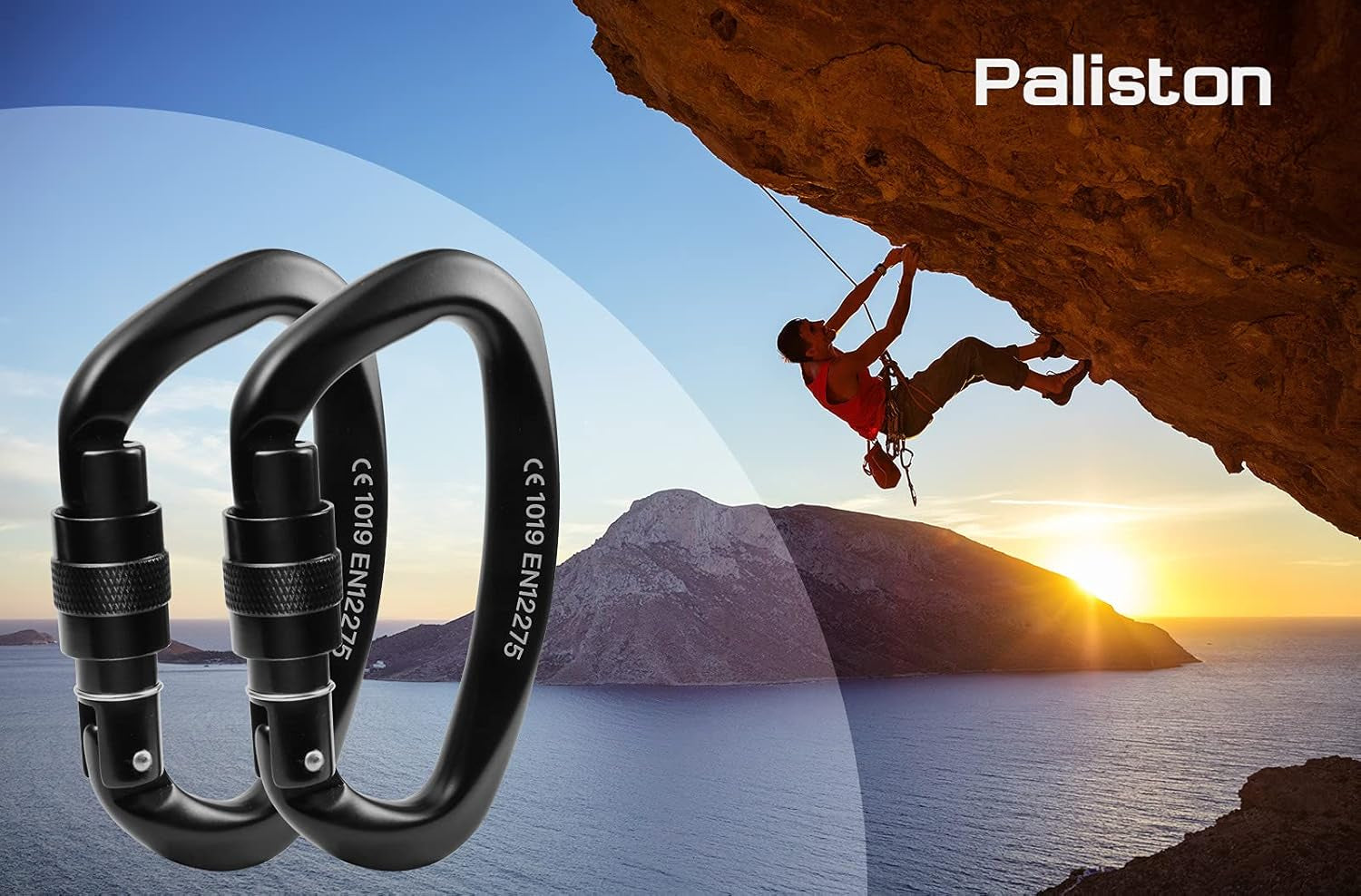 Unleash Your Climbing Potential with the Heavy-Duty 25kN Locking Carabiner - 5600Lb Screw Gate D Shape for Ultimate Safety and Performance